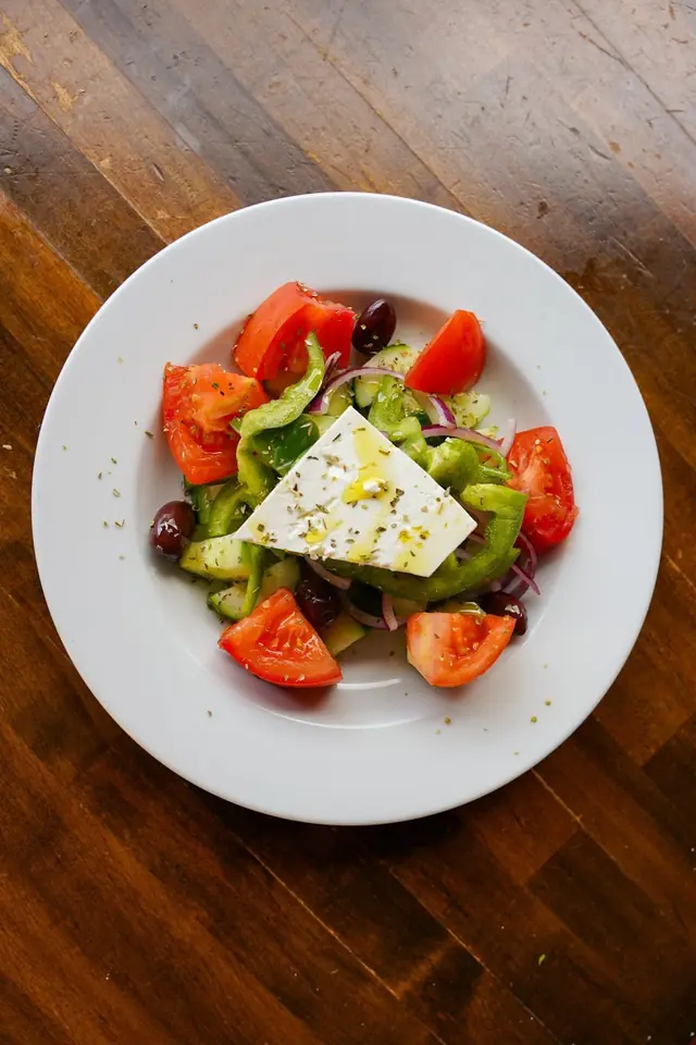 Griekse salade, Griekse catering, ter illustratie