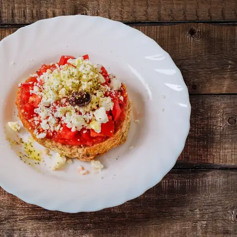 Dakos, Greek catering, illustrative photo