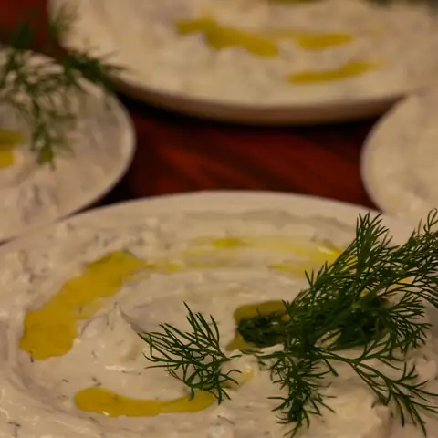 Tzatziki, Greek catering, illustrative photo